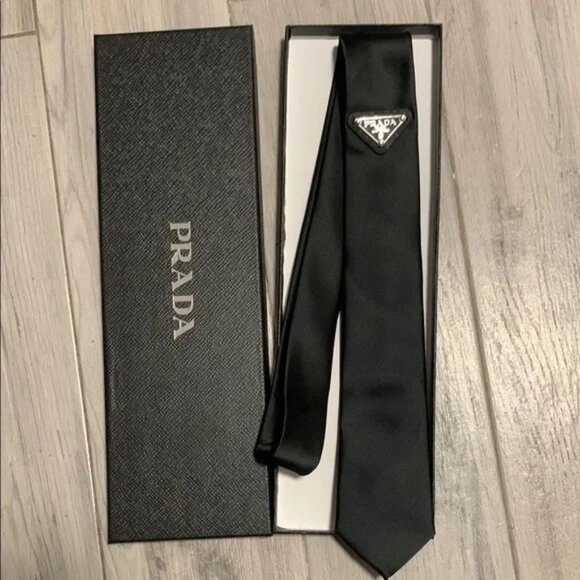 Prada Black Silk Tie - Picture 1 of 3